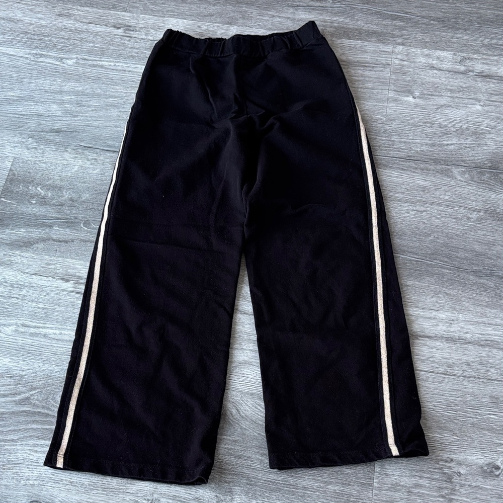 Mayoral Black Pants with Gold and Black Stripes